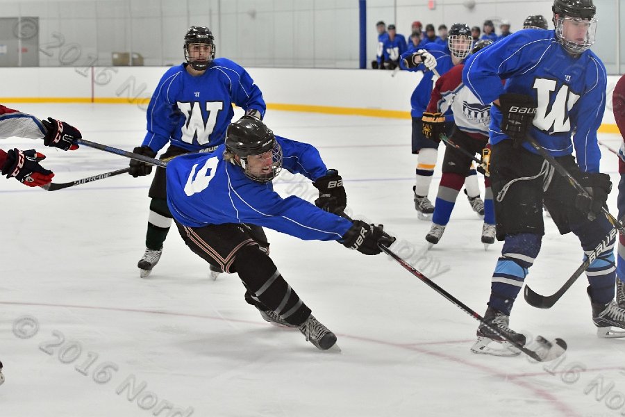 Wheaton College Men\'s Ice Hockey vs Middlesex Community College. - Photo By: KEITH NORDSTROM
